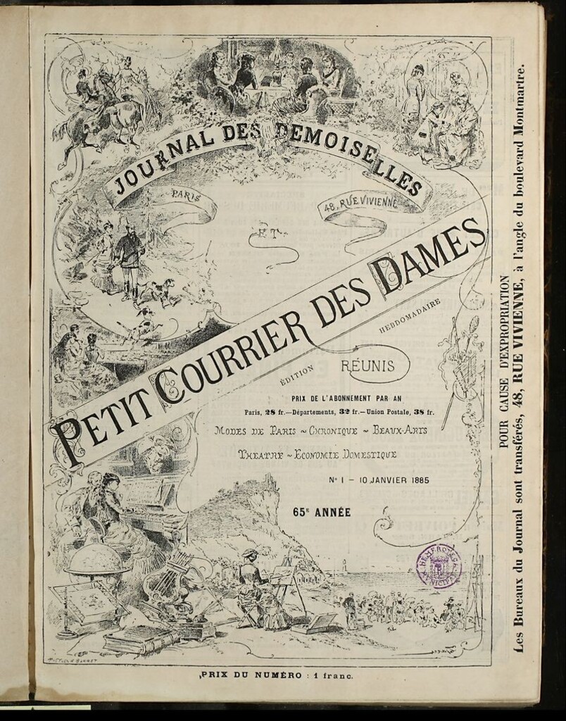 Miniatura de Journal des Demoiselles et Petit courrier des dames del 10 de Enero de 1885