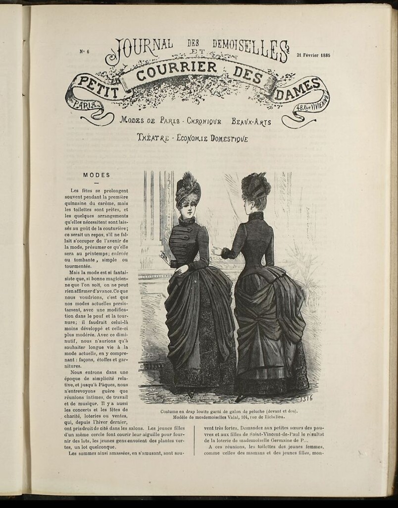 Miniatura de Journal des Demoiselles et Petit courrier des dames del 21 de Febrero de 1885