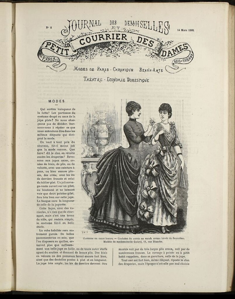 Miniatura de Journal des Demoiselles et Petit courrier des dames del 14 de Marzo de 1885