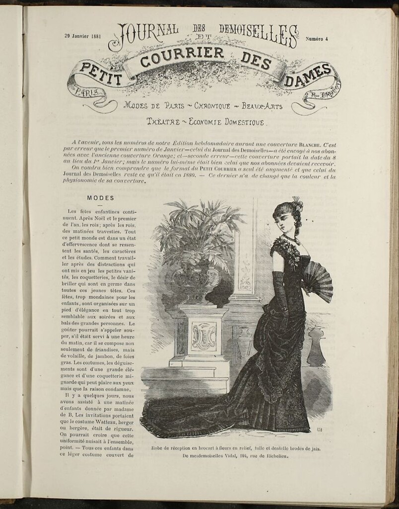 Miniatura de Journal des Demoiselles et Petit courrier des dames del 29 de Enero de 1881