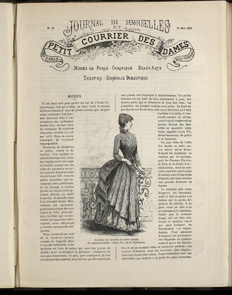 Miniatura de Journal des Demoiselles et Petit courrier des dames del 23 de Mayo de 1885