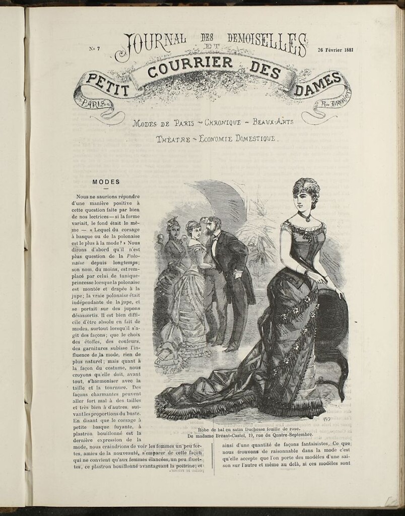 Miniatura de Journal des Demoiselles et Petit courrier des dames del 26 de Febrero de 1881