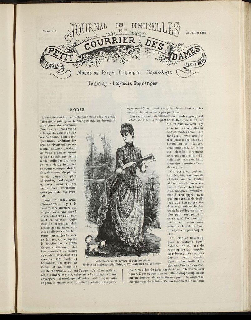 Miniatura de Journal des Demoiselles et Petit courrier des dames del 25 de Julio de 1885