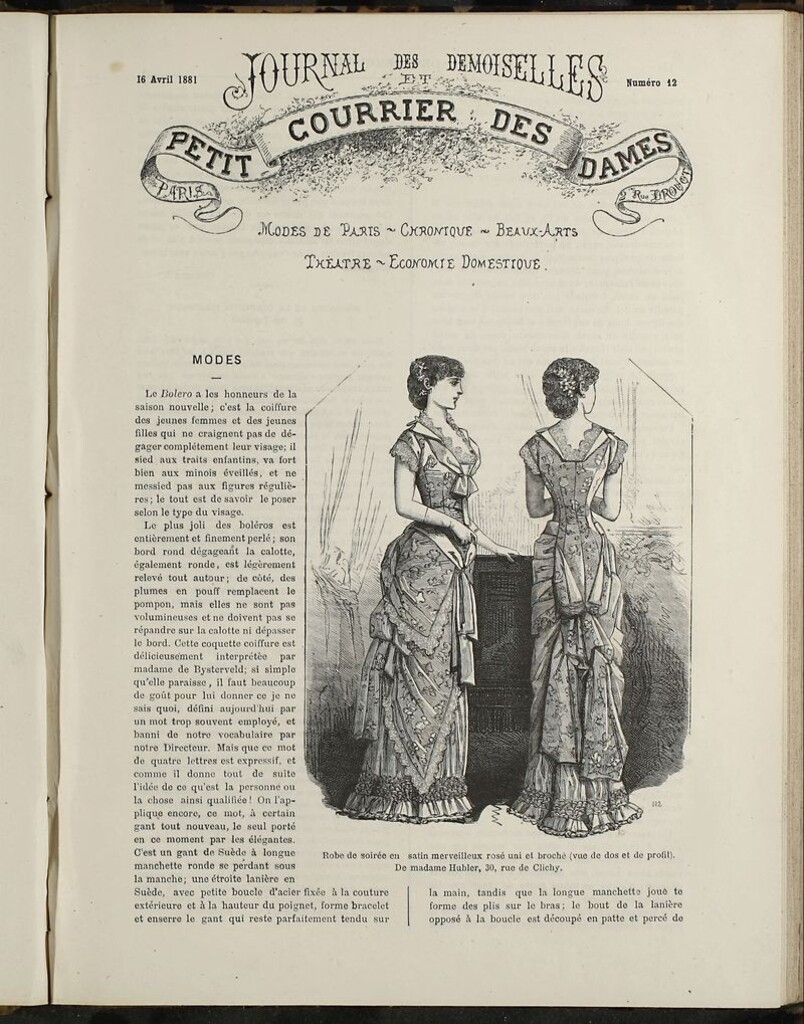 Miniatura de Journal des Demoiselles et Petit courrier des dames del 16 de Abril de 1881