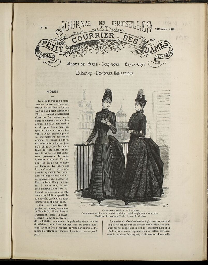 Miniatura de Journal des Demoiselles et Petit courrier des dames del 28 de Noviembre de 1885