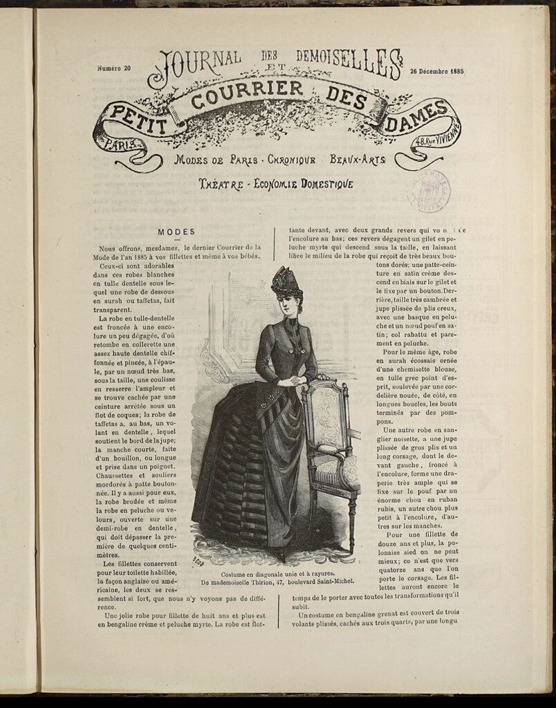 Miniatura de Journal des Demoiselles et Petit courrier des dames del 26 de Diciembre de 1885