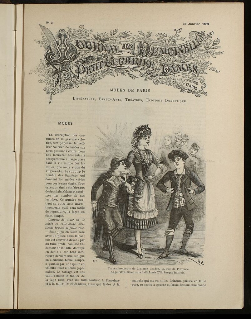 Miniatura de Journal des Demoiselles et Petit courrier des dames del 26 de Enero de 1889