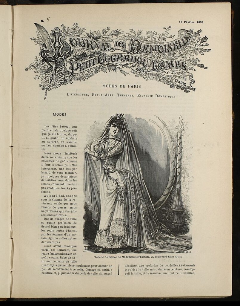Miniatura de Journal des Demoiselles et Petit courrier des dames del 16 de Febrero de 1889