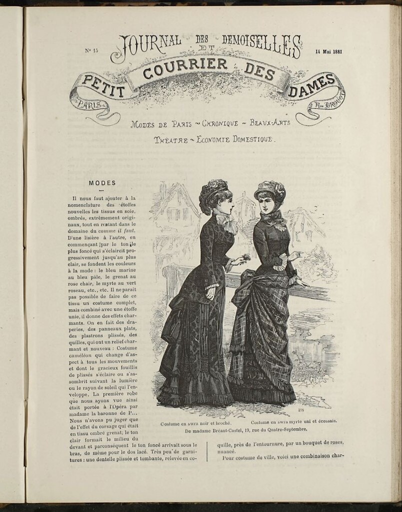 Miniatura de Journal des Demoiselles et Petit courrier des dames del 14 de Mayo de 1881