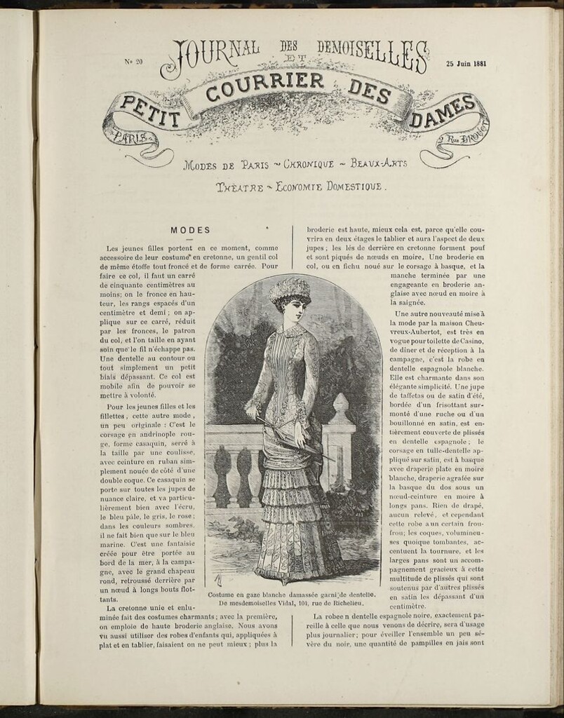 Miniatura de Journal des Demoiselles et Petit courrier des dames del 25 de Junio de 1881