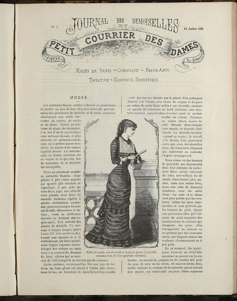 Miniatura de Journal des Demoiselles et Petit courrier des dames del 16 de Julio de 1881