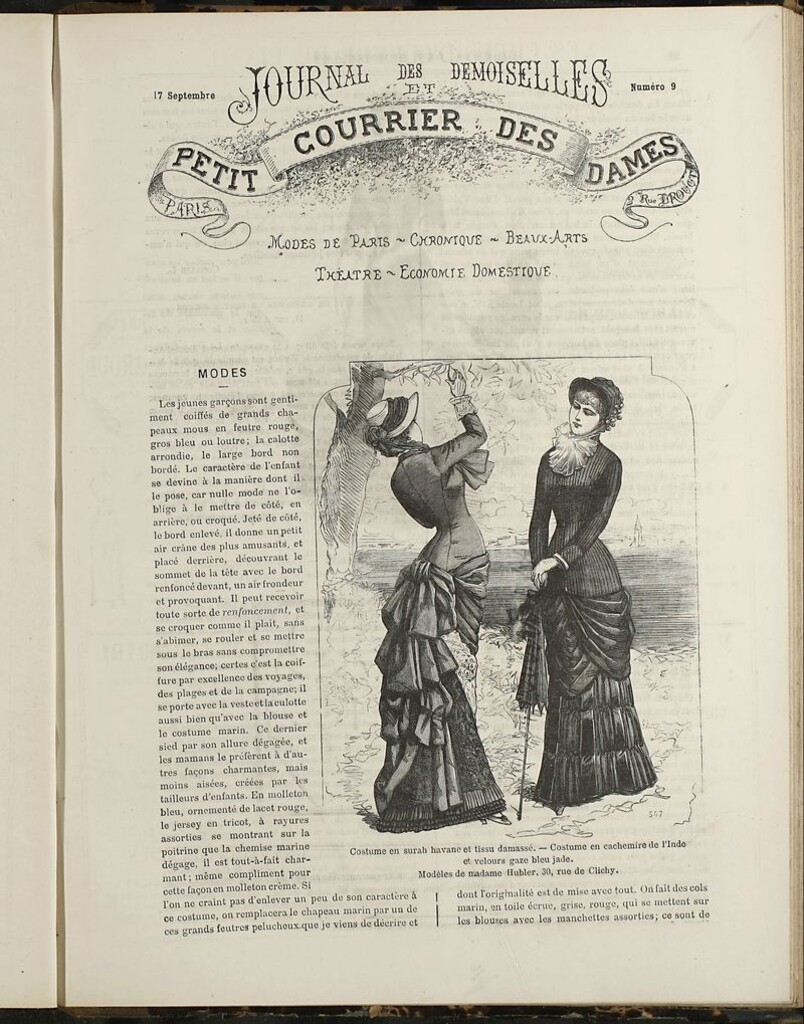Miniatura de Journal des Demoiselles et Petit courrier des dames del 17 de Septiembre de 1881