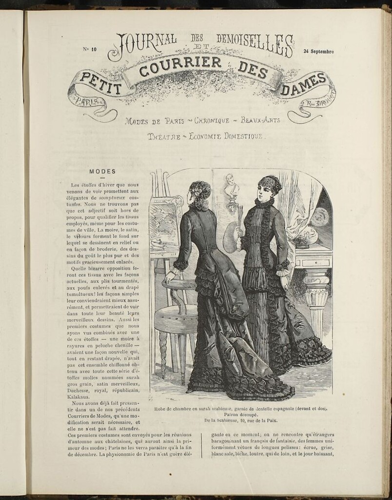 Miniatura de Journal des Demoiselles et Petit courrier des dames del 24 de Septiembre de 1881