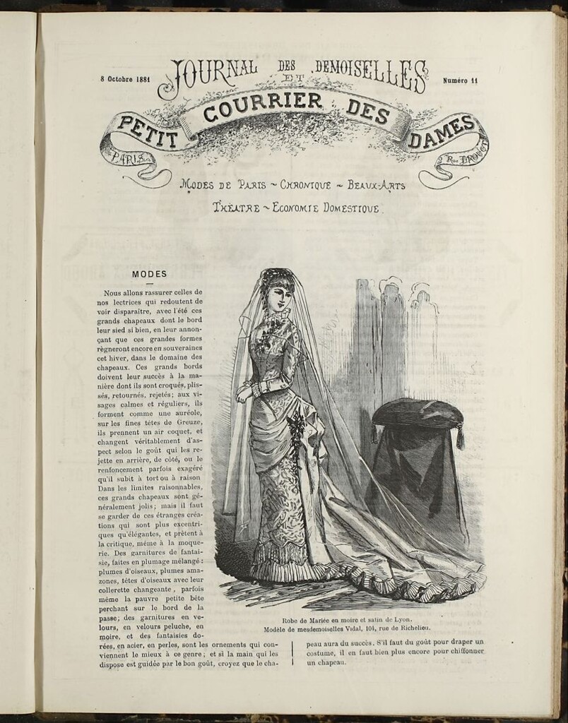 Miniatura de Journal des Demoiselles et Petit courrier des dames del 8 de Octubre de 1881