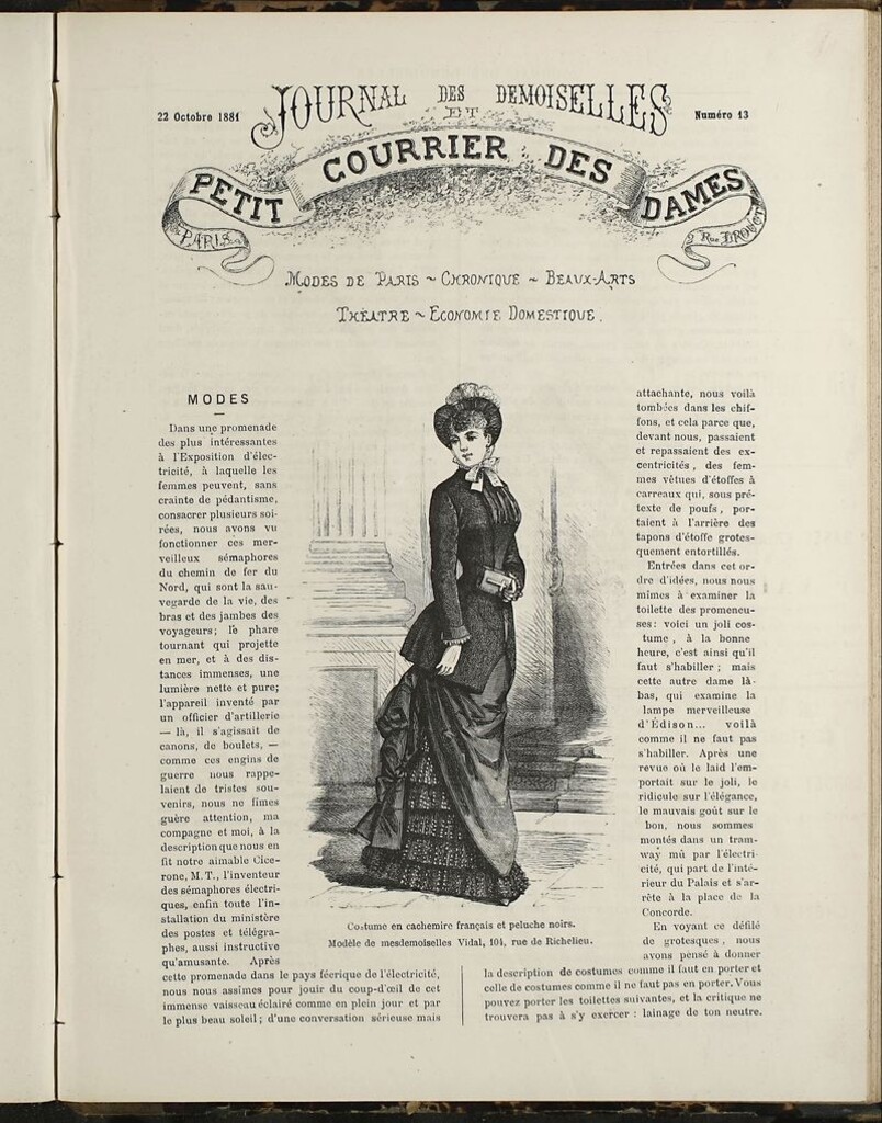 Miniatura de Journal des Demoiselles et Petit courrier des dames del 22 de Octubre de 1881