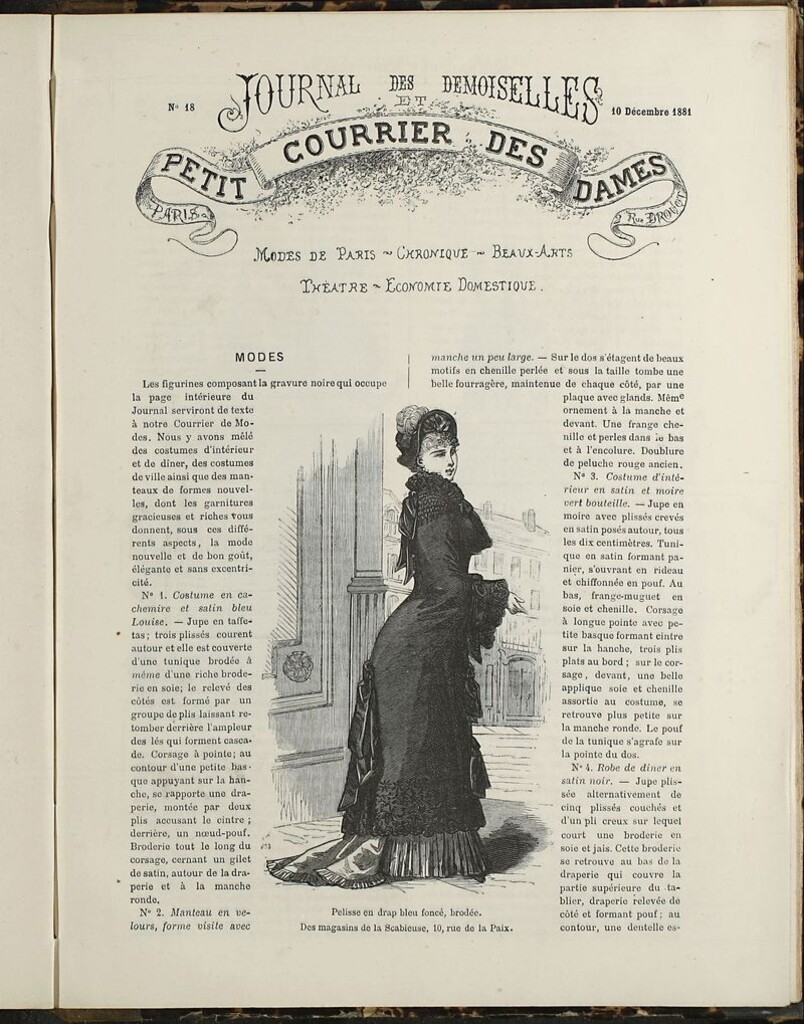 Miniatura de Journal des Demoiselles et Petit courrier des dames del 10 de Diciembre de 1881