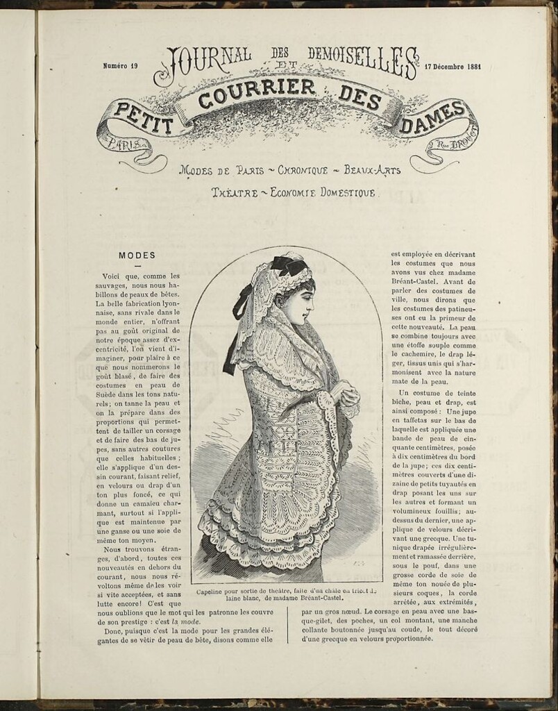 Miniatura de Journal des Demoiselles et Petit courrier des dames del 17 de Diciembre de 1881