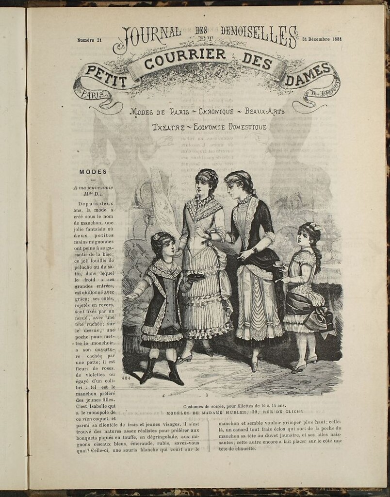 Miniatura de Journal des Demoiselles et Petit courrier des dames del 31 de Diciembre de 1881