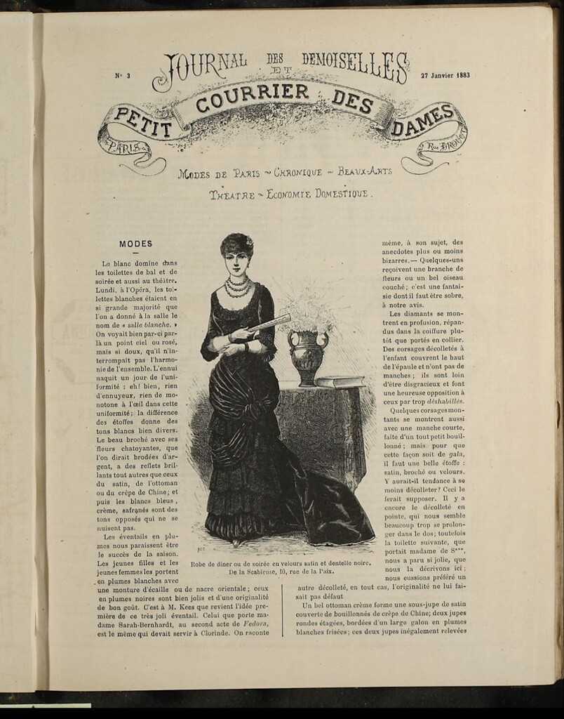 Miniatura de Journal des Demoiselles et Petit courrier des dames del 27 de Enero de 1883