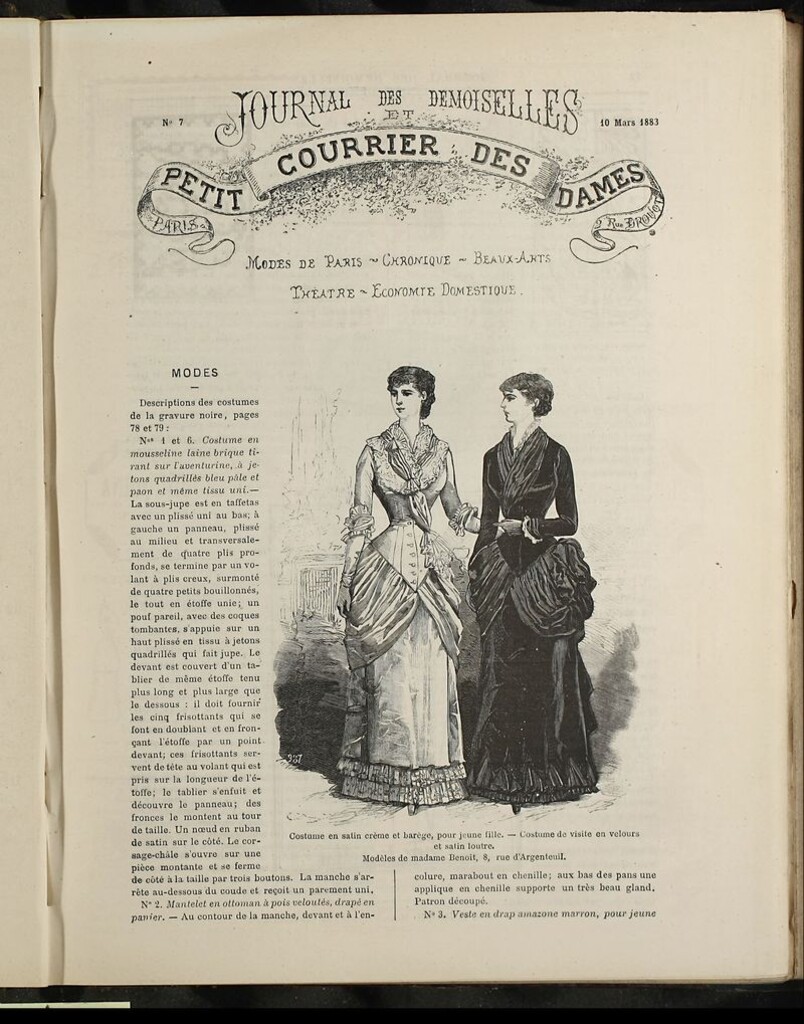 Miniatura de Journal des Demoiselles et Petit courrier des dames del 10 de Marzo de 1883