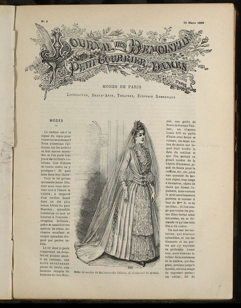 Miniatura de Journal des Demoiselles et Petit courrier des dames del 16 de Marzo de 1889
