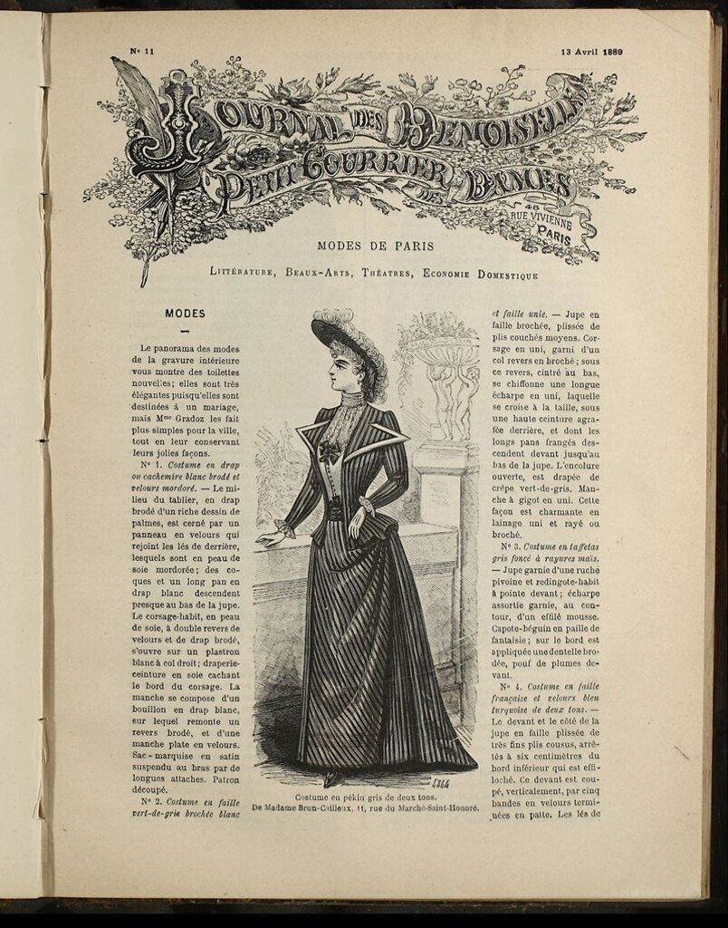 Miniatura de Journal des Demoiselles et Petit courrier des dames del 13 de Abril de 1889