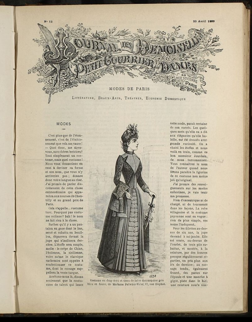 Miniatura de Journal des Demoiselles et Petit courrier des dames del 20 de Abril de 1889