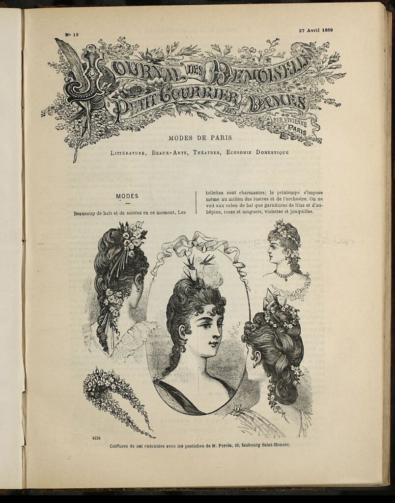 Miniatura de Journal des Demoiselles et Petit courrier des dames del 27 de Abril de 1889