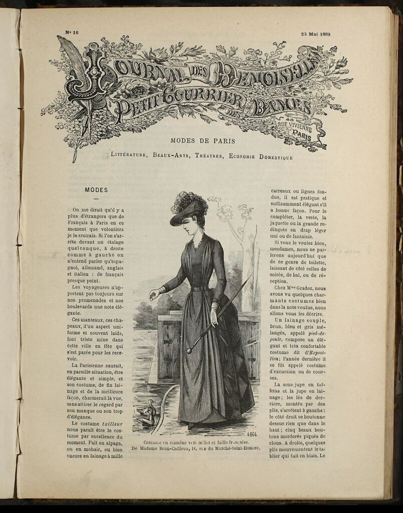 Miniatura de Journal des Demoiselles et Petit courrier des dames del 25 de Mayo de 1889