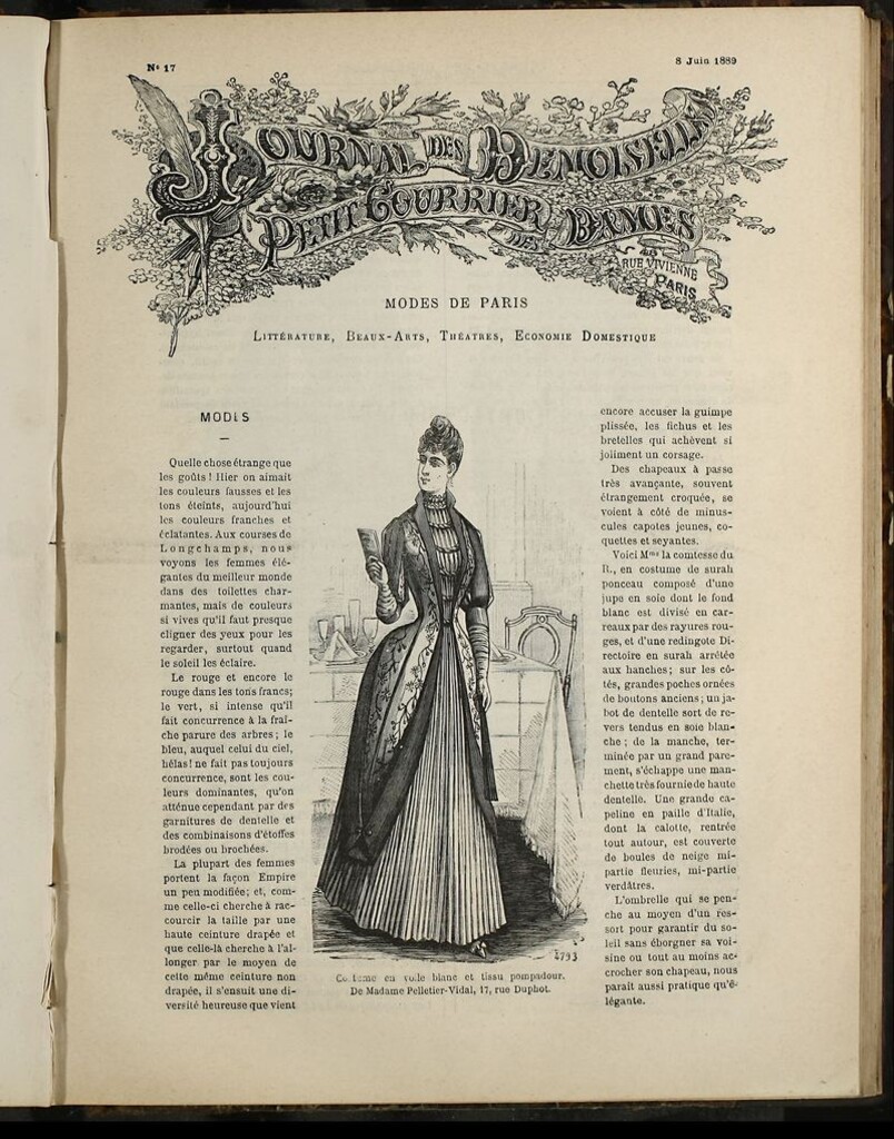 Miniatura de Journal des Demoiselles et Petit courrier des dames del 8 de Junio de 1889
