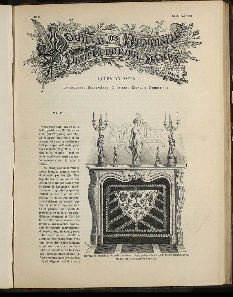 Miniatura de Journal des Demoiselles et Petit courrier des dames del 20 de Julio de 1889