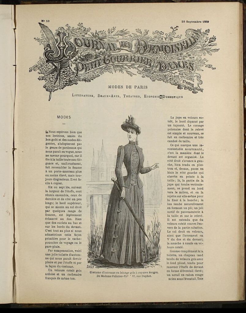 Miniatura de Journal des Demoiselles et Petit courrier des dames del 28 de Septiembre de 1889