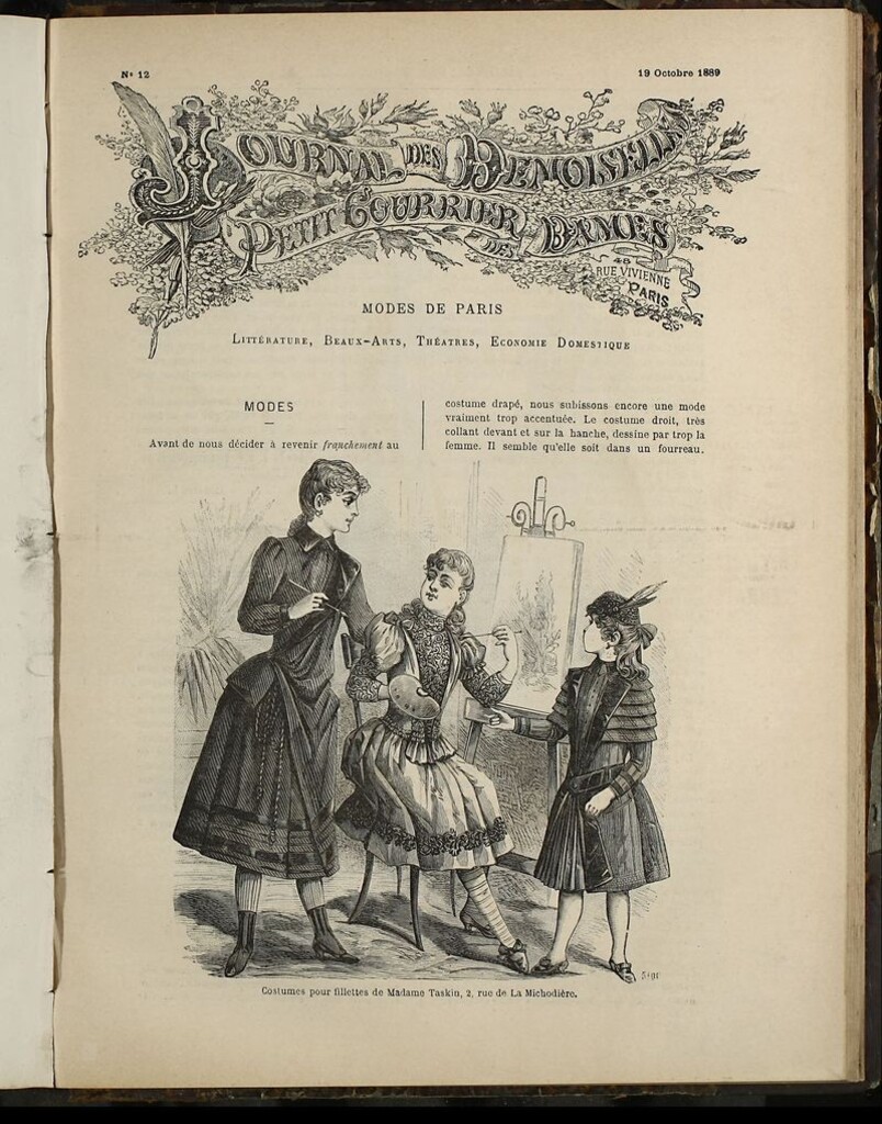 Miniatura de Journal des Demoiselles et Petit courrier des dames del 19 de Octubre de 1889