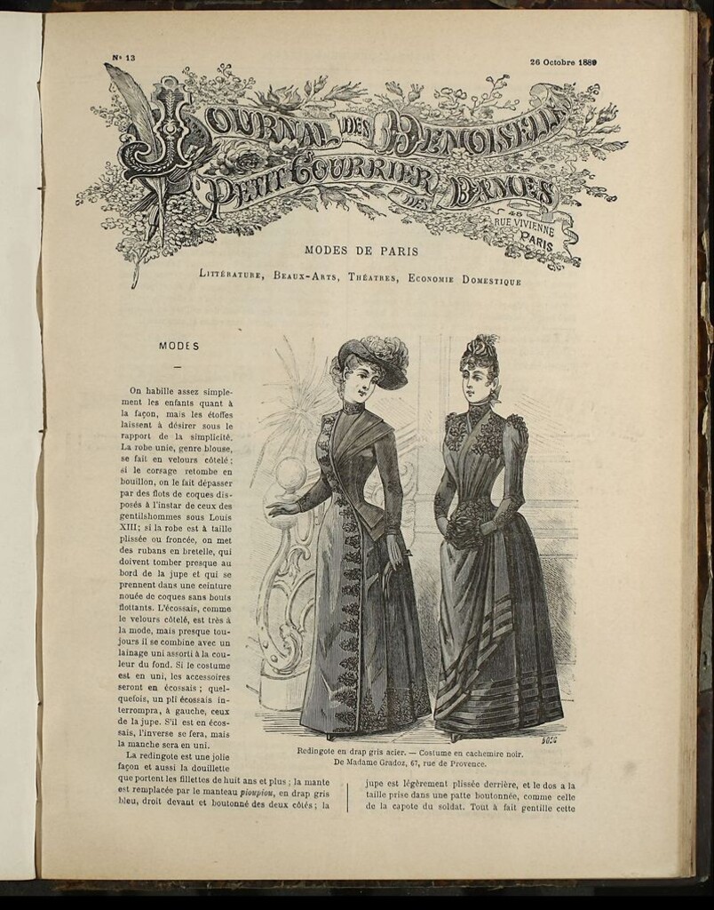 Miniatura de Journal des Demoiselles et Petit courrier des dames del 26 de Octubre de 1889