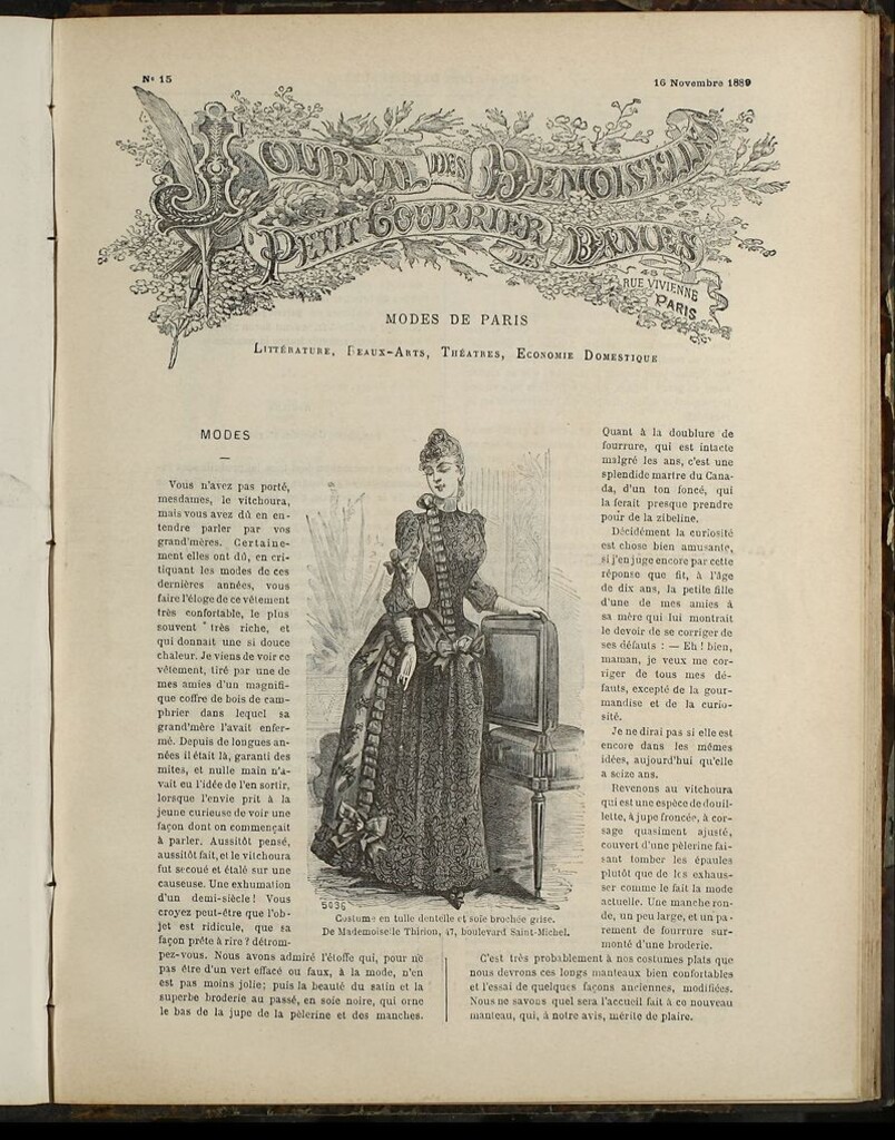 Miniatura de Journal des Demoiselles et Petit courrier des dames del 16 de Noviembre de 1889