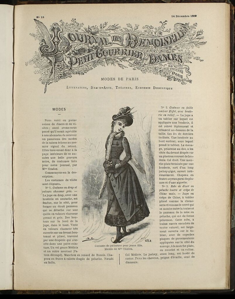 Miniatura de Journal des Demoiselles et Petit courrier des dames del 14 de Diciembre de 1889