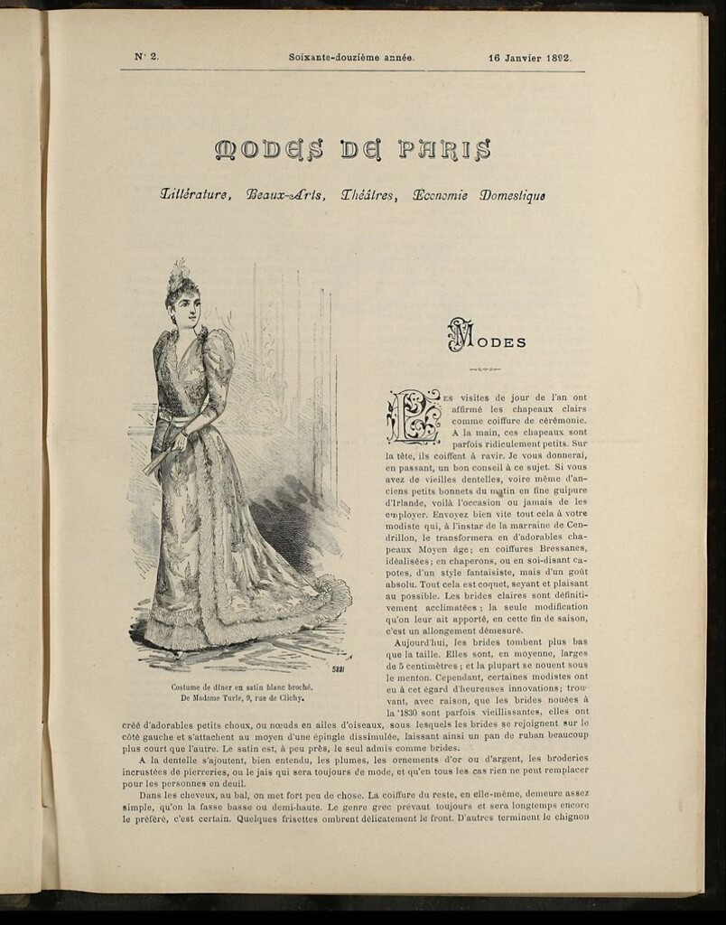 Miniatura de Journal des Demoiselles et Petit courrier des dames del 16 de Enero de 1892