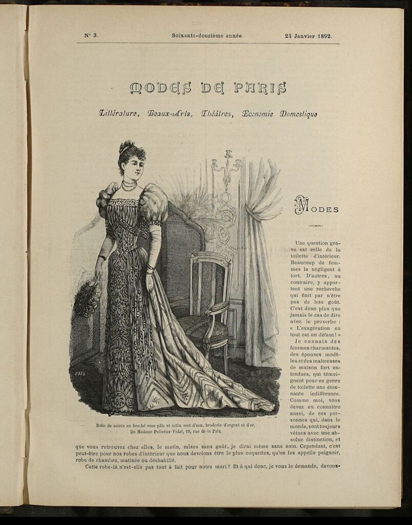 Miniatura de Journal des Demoiselles et Petit courrier des dames del 23 de Enero de 1892