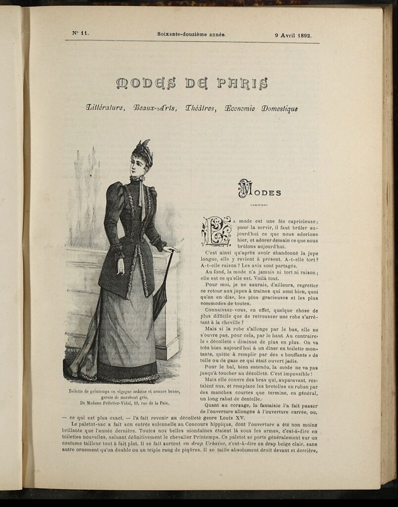 Miniatura de Journal des Demoiselles et Petit courrier des dames del 9 de Abril de 1892