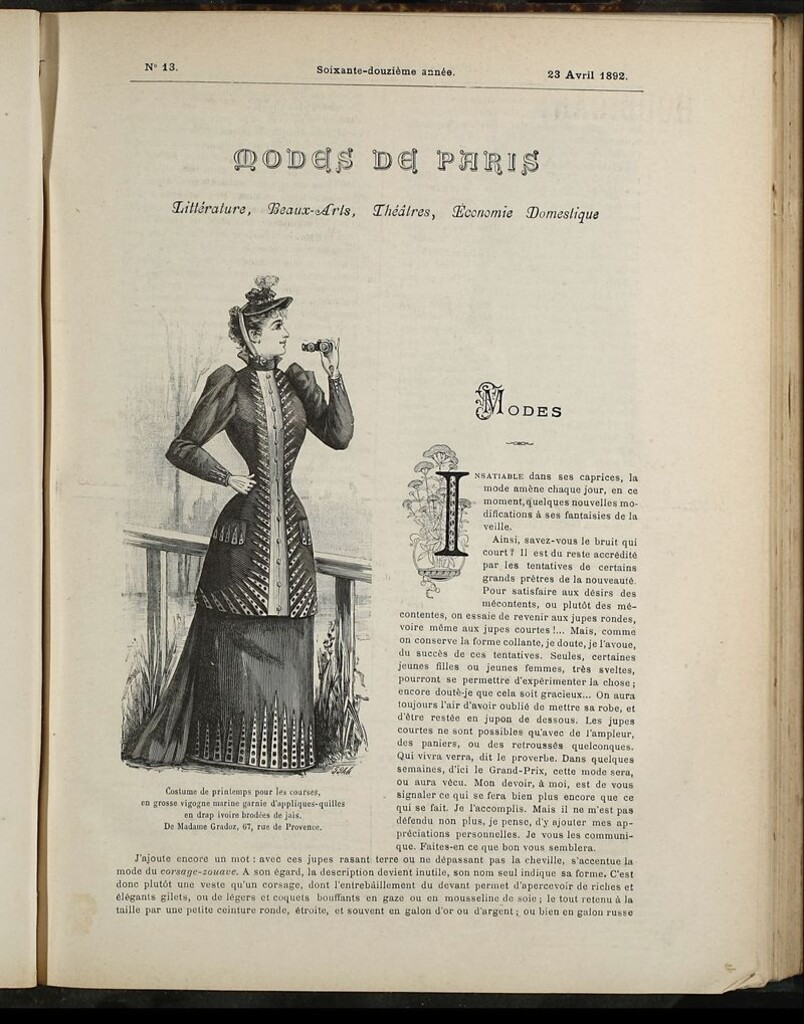 Miniatura de Journal des Demoiselles et Petit courrier des dames del 23 de Abril de 1892
