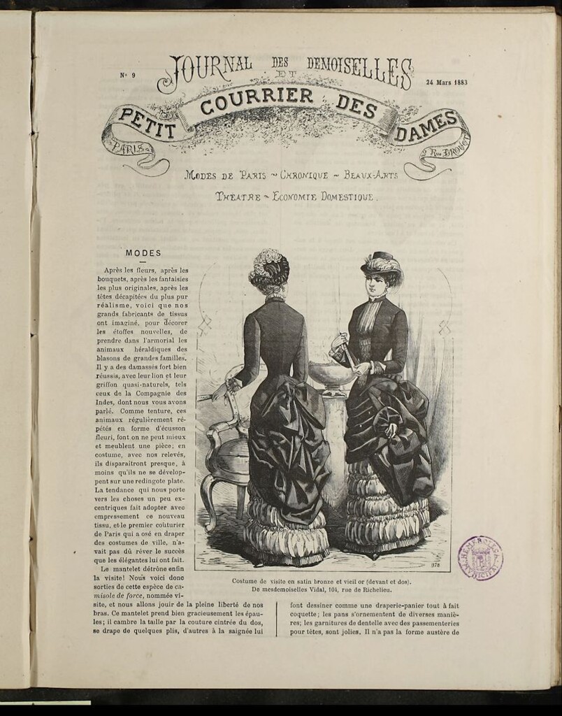 Miniatura de Journal des Demoiselles et Petit courrier des dames del 24 de Marzo de 1883