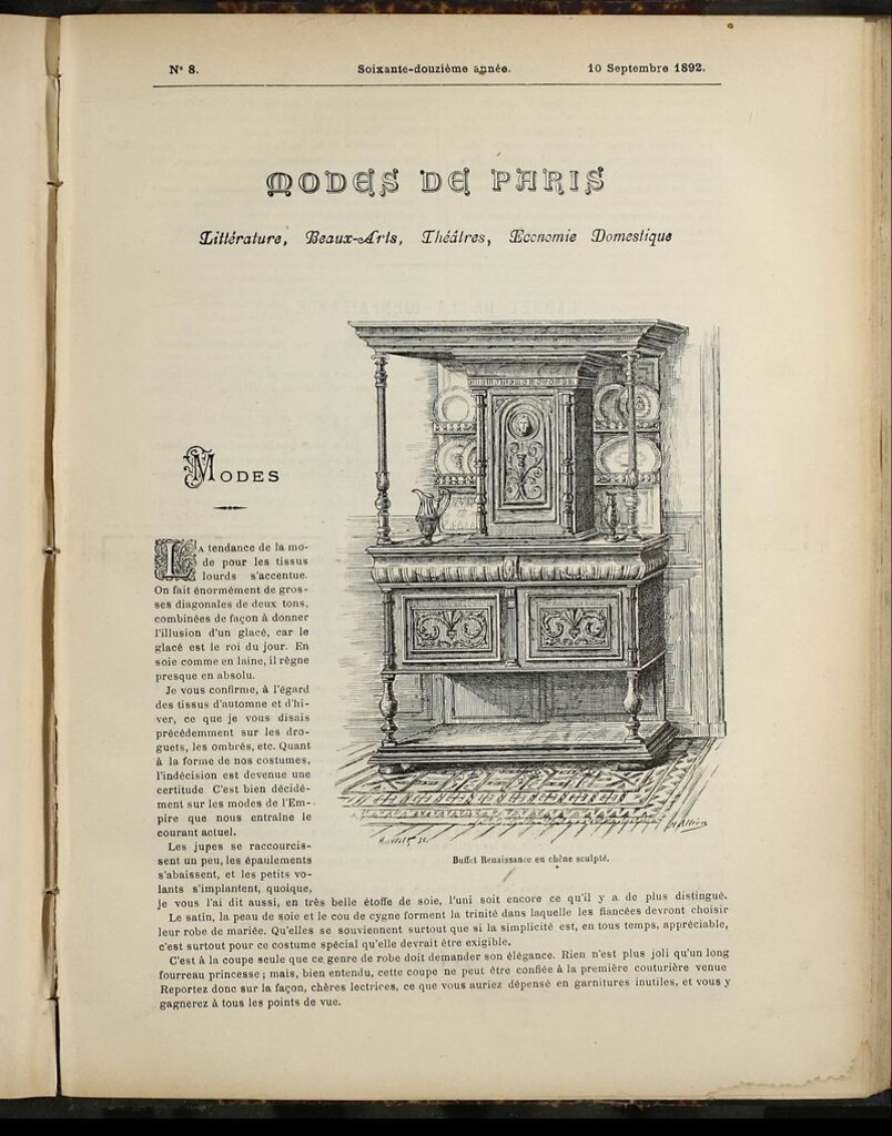 Miniatura de Journal des Demoiselles et Petit courrier des dames del 10 de Septiembre de 1892