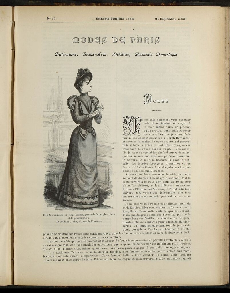 Miniatura de Journal des Demoiselles et Petit courrier des dames del 24 de Septiembre de 1892
