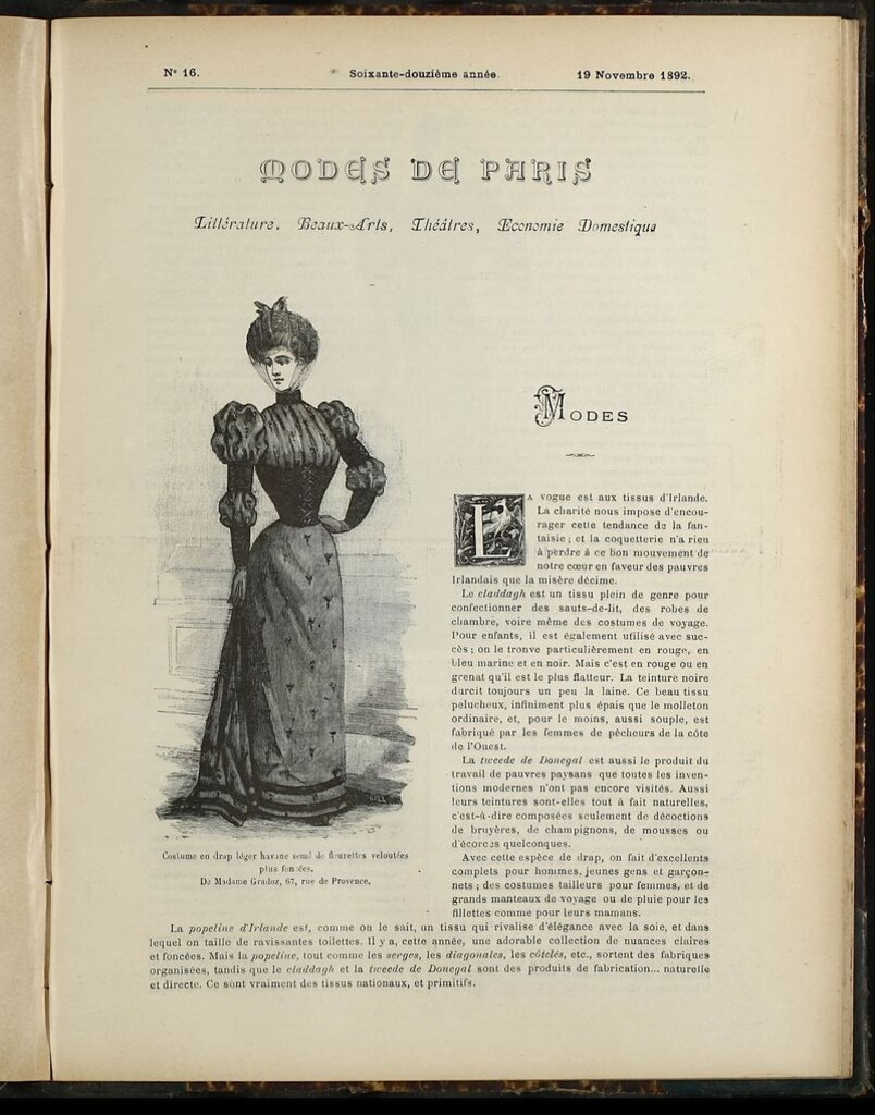 Miniatura de Journal des Demoiselles et Petit courrier des dames del 19 de Noviembre de 1892