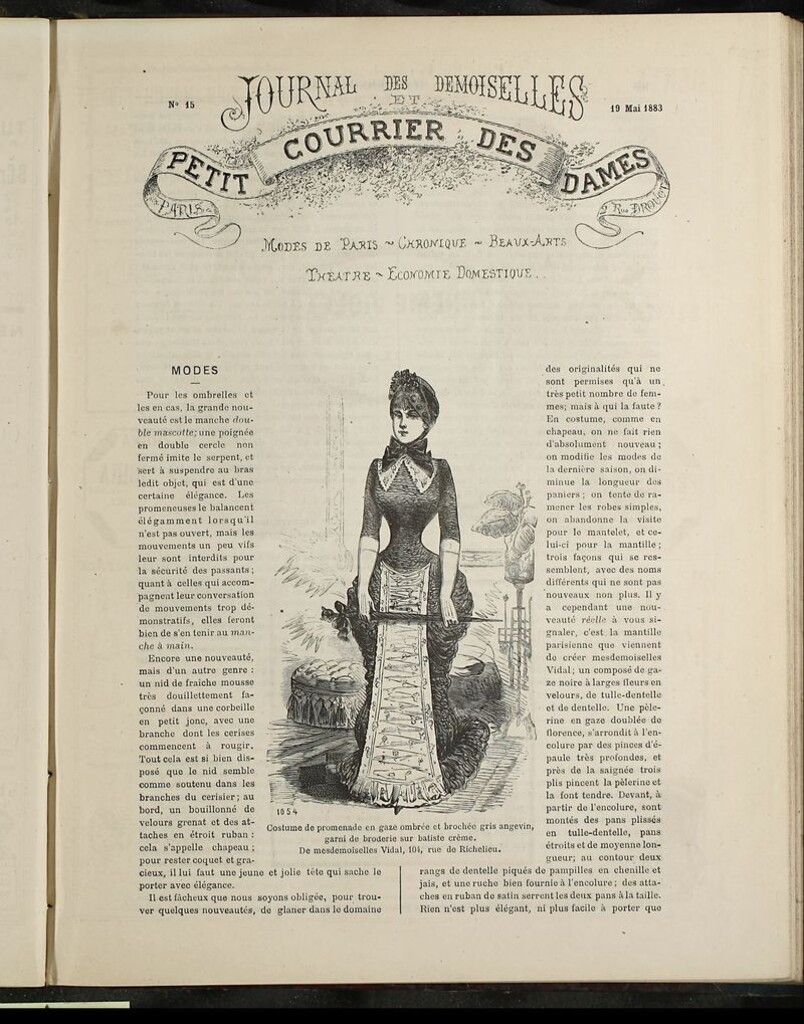 Miniatura de Journal des Demoiselles et Petit courrier des dames del 19 de Mayo de 1883