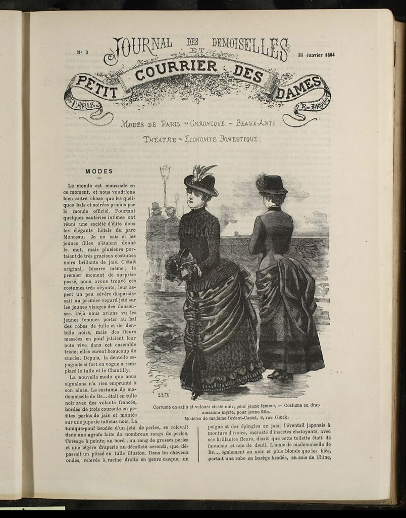 Miniatura de Journal des Demoiselles et Petit courrier des dames del 26 de Enero de 1884