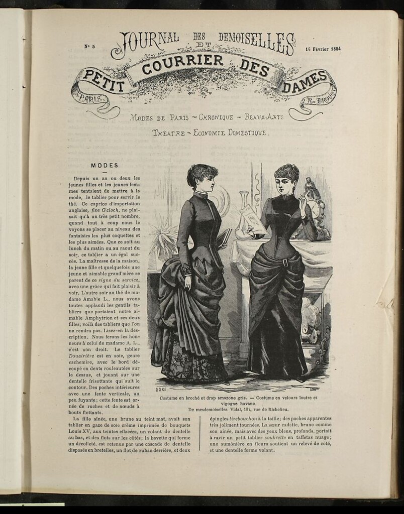 Miniatura de Journal des Demoiselles et Petit courrier des dames del 16 de Febrero de 1884