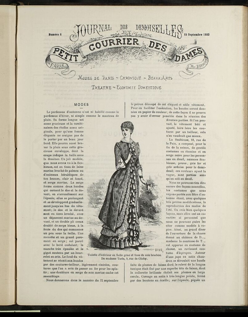 Miniatura de Journal des Demoiselles et Petit courrier des dames del 15 de Septiembre de 1883