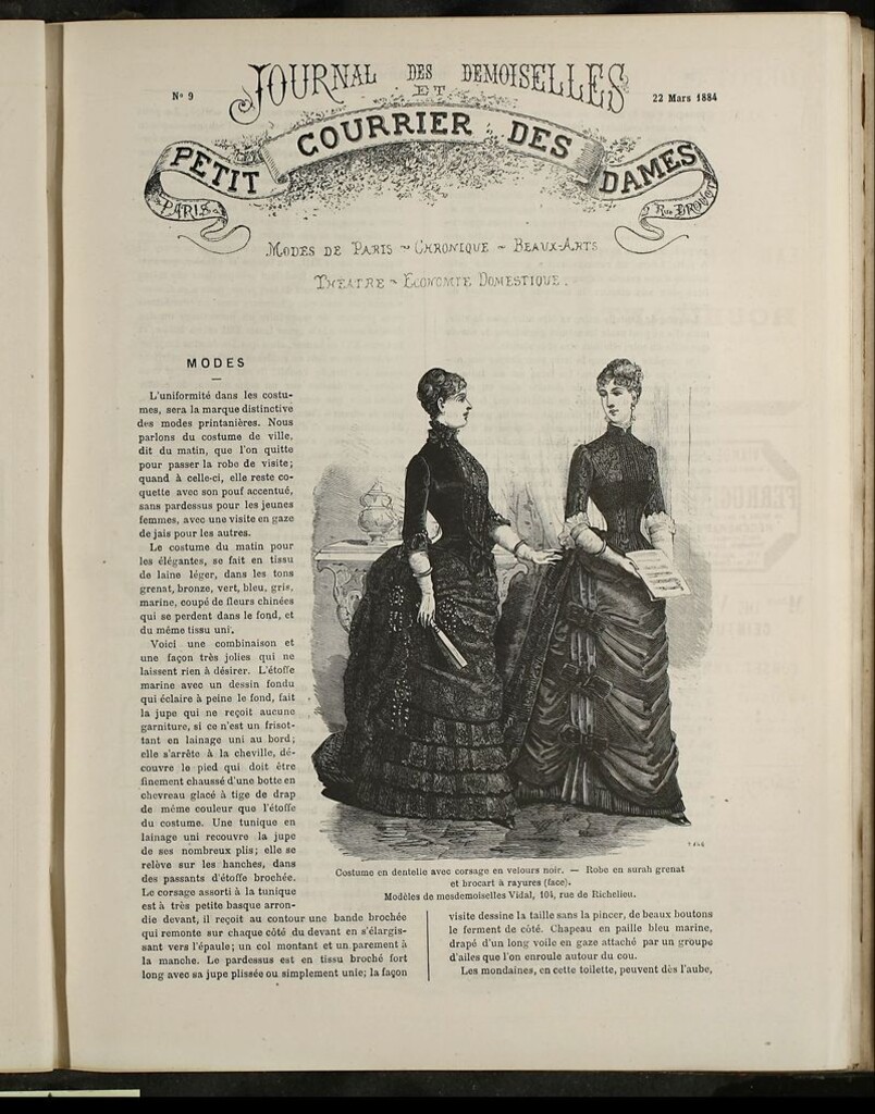 Miniatura de Journal des Demoiselles et Petit courrier des dames del 22 de Marzo de 1884
