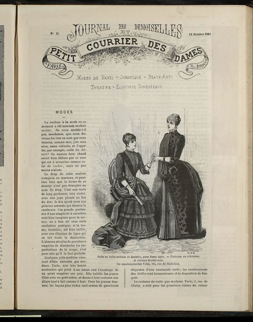 Miniatura de Journal des Demoiselles et Petit courrier des dames del 13 de Octubre de 1883